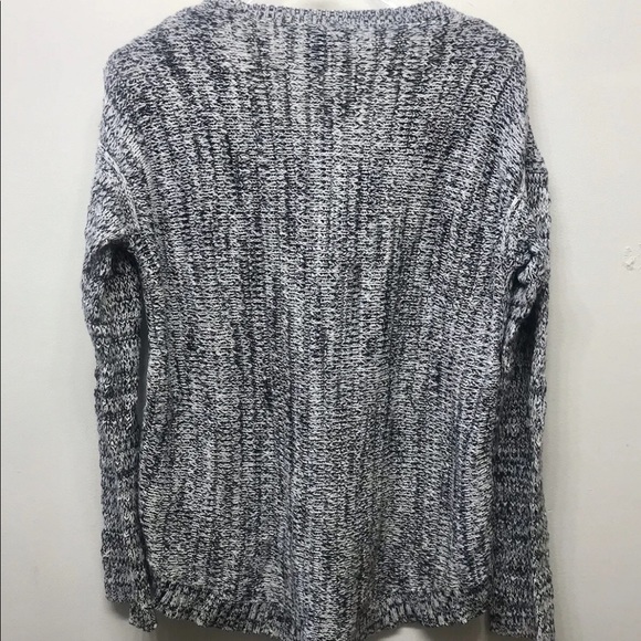 DKNY Jeans Women’s Chunky Knit Sweater Black/ White M - Picture 3 of 9